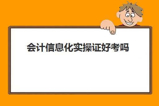 会计信息化实操证好考吗(会计需要考证吗)