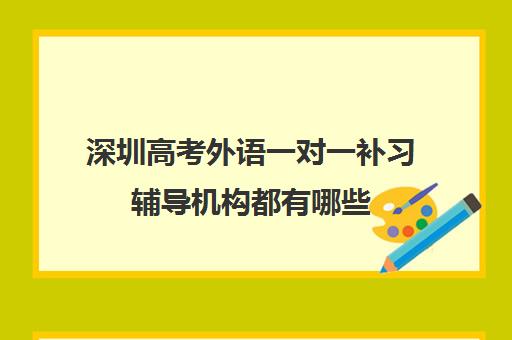 深圳高考外语一对一补习辅导机构都有哪些