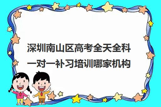 深圳南山区高考全天全科一对一补习培训哪家机构好