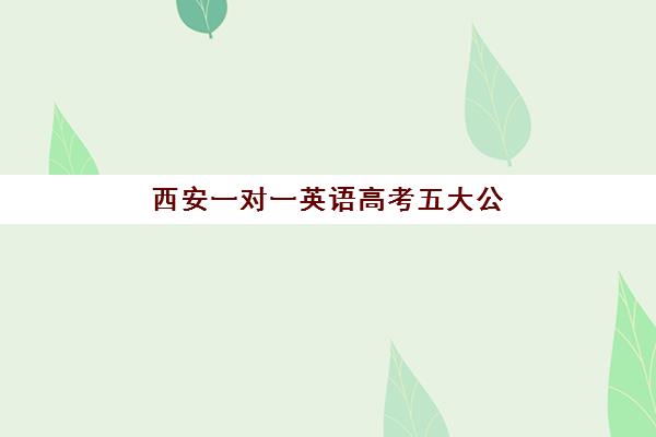 西安一对一英语高考五大公办机构运营分析如何入手？2025年Top5机构实力、运营模式与择校指南全解析