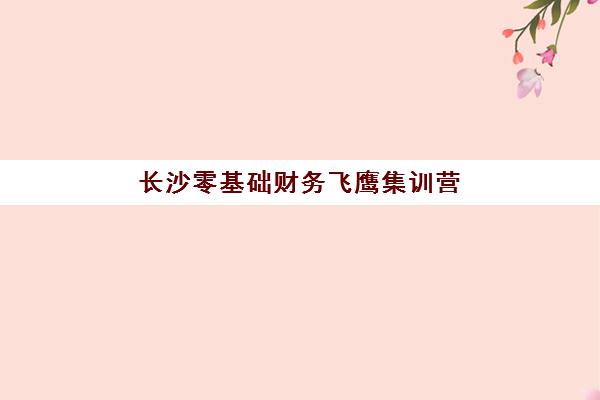 长沙零基础财务飞鹰集训营辅导班哪个比较好一点？2025年最新TOP10排名、各机构特色与择校全指南