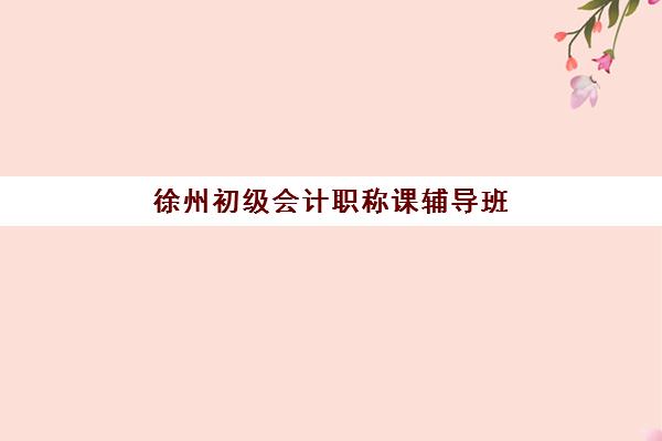 徐州初级会计职称课辅导班有哪些机构好？2025年最新机构排名、选择技巧与避坑指南全解析