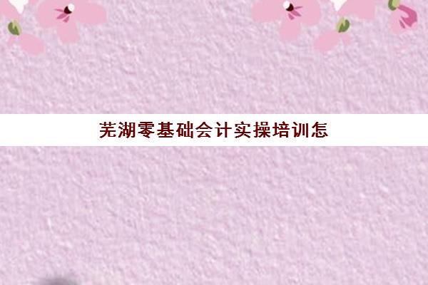 芜湖零基础会计实操培训怎么选？2025年考试时间与零基础速成指南