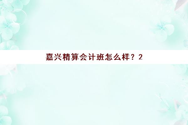 嘉兴精算会计班怎么样？2025年课程深度测评：五大机构优劣势对比与择班指南