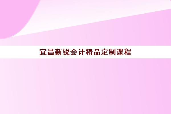 宜昌新锐会计精品定制课程培训学校排名榜前十名如何选？2025年最新名单与择校指南