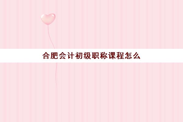 合肥会计初级职称课程怎么选？最新TOP10机构深度解析与择校指南