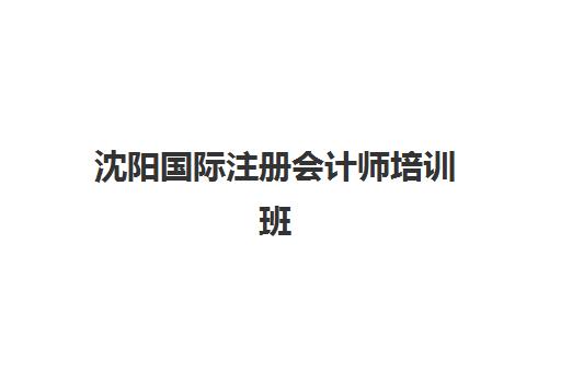 沈阳国际注册会计师培训班多少钱一年？2025年费用明细、机构对比与择校全指南