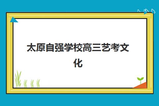 太原自强学校高三艺考文化课培训费用揭秘，2025最新收费标准及性价比分析