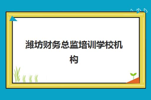 潍坊财务总监培训学校机构排行榜前十名如何选择？2025年最新排名与择校全攻略