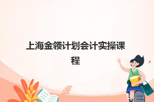 上海金领计划会计实操课程预报名启动！2025年考点分布与课程优势全解析