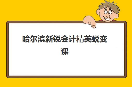 哈尔滨新锐会计精英蜕变课程如何选？2025年最佳辅导学校综合评测与择校指南
